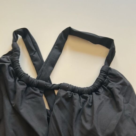 La Blanca Island Goddess High Neck Midkini Top - Black, Size 14, NWT - Picture 5 of 8